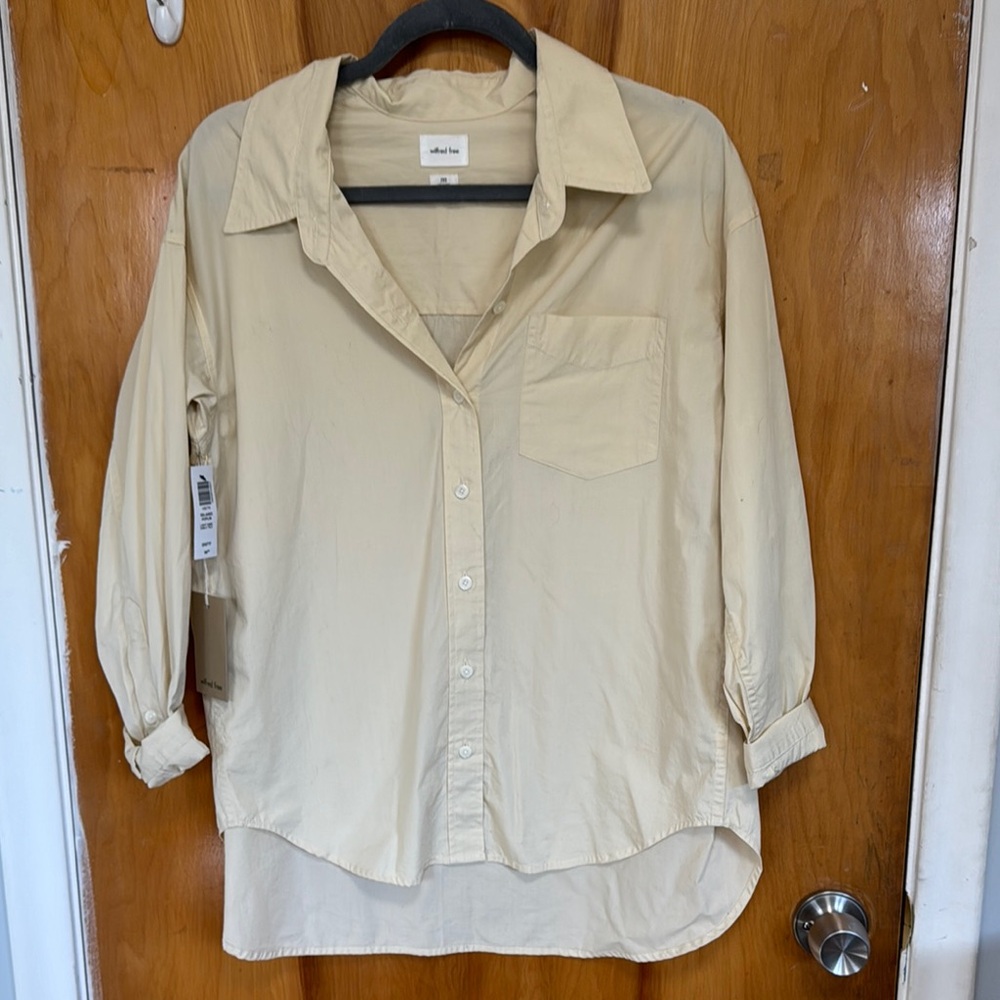 Wilfred Free Light Sand Poplin Shirt